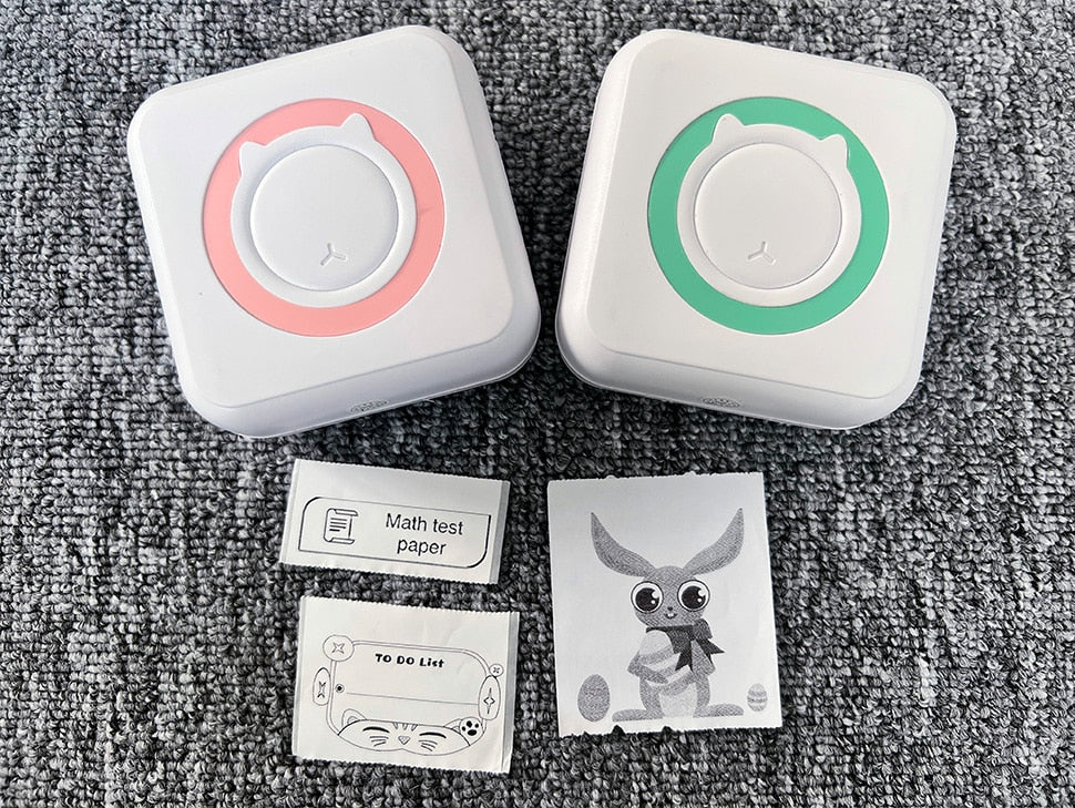 Portable Mini Thermal Printer, Bluetooth Pocket Mini Printer